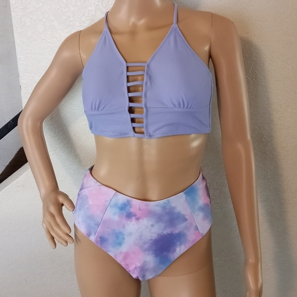 High rise purple tie die bikini - Picture 2 of 2